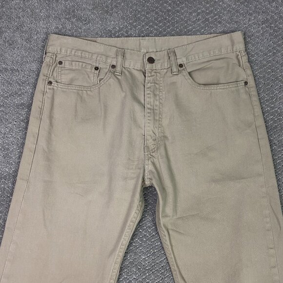 Levi's 505 Jeans Pants Men's 36 x 34 Tan Brown Regular Fit Straight Leg 0718 - Picture 2 of 13